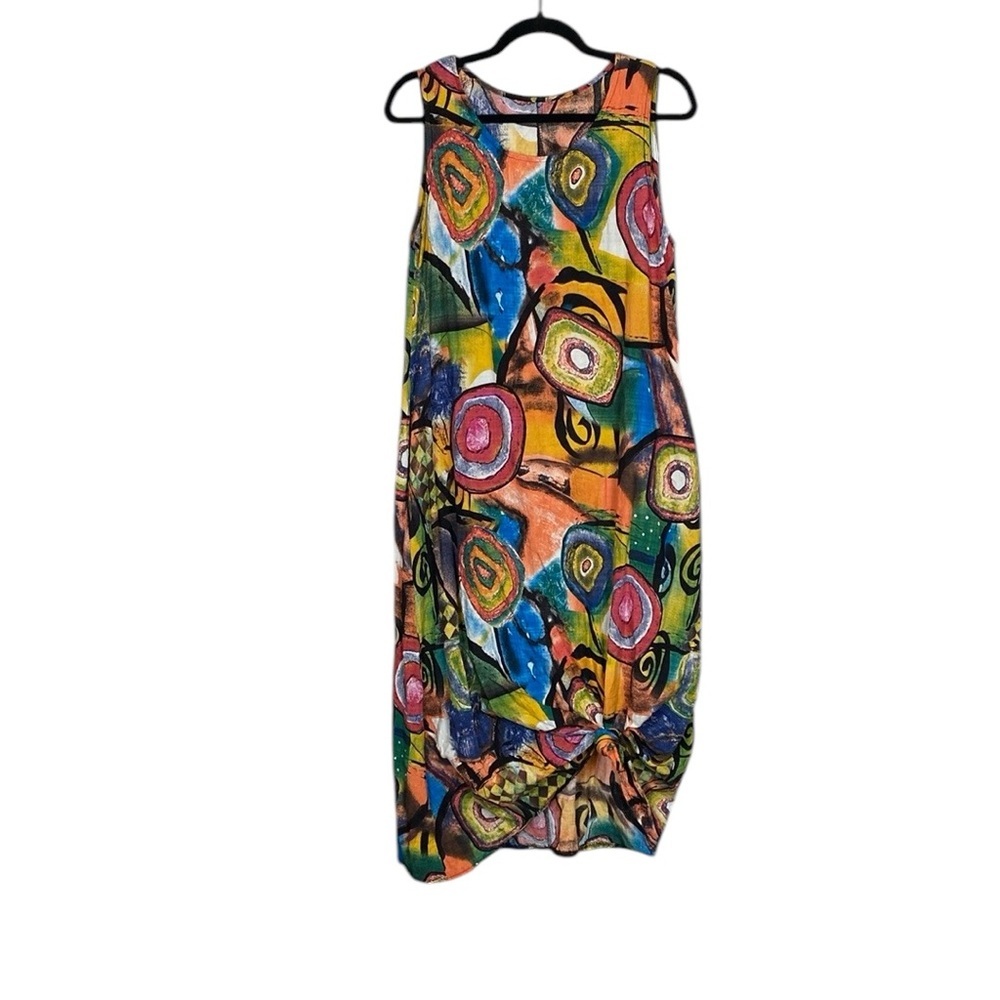 Colorful Abstract Sleeveless Dress